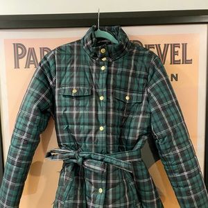 J Crew Plaid Puffer Jacket